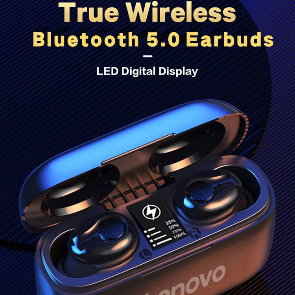 Lenovo HT18 Wireless TWS Bluetooth 5.0 Earphone, Black