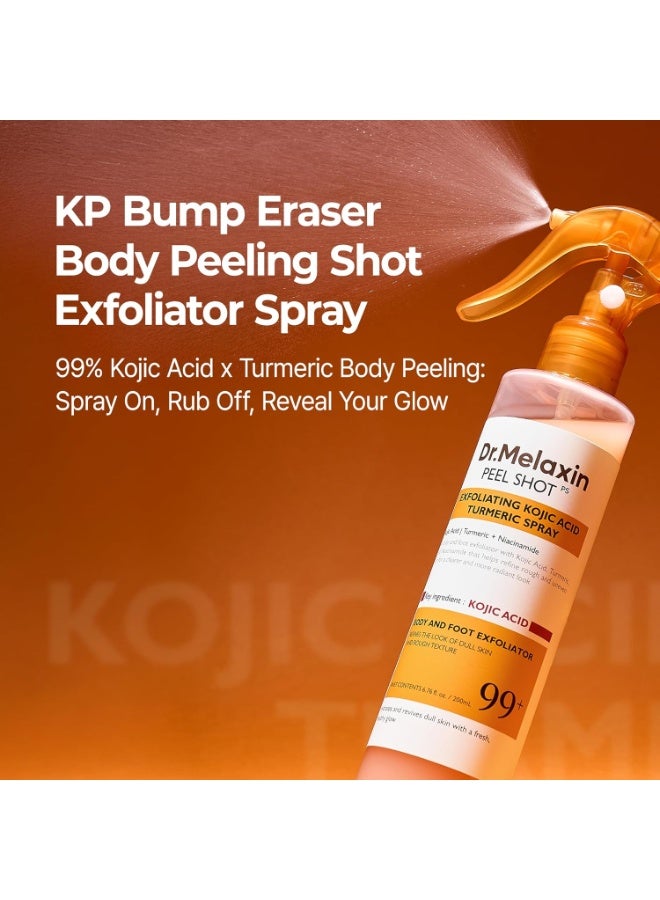 Dr.Melaxin Body Keratin Care Kojic Acid Turmeric Spray Gently Exfoliating Peeling Solution | 200ml - Image 2