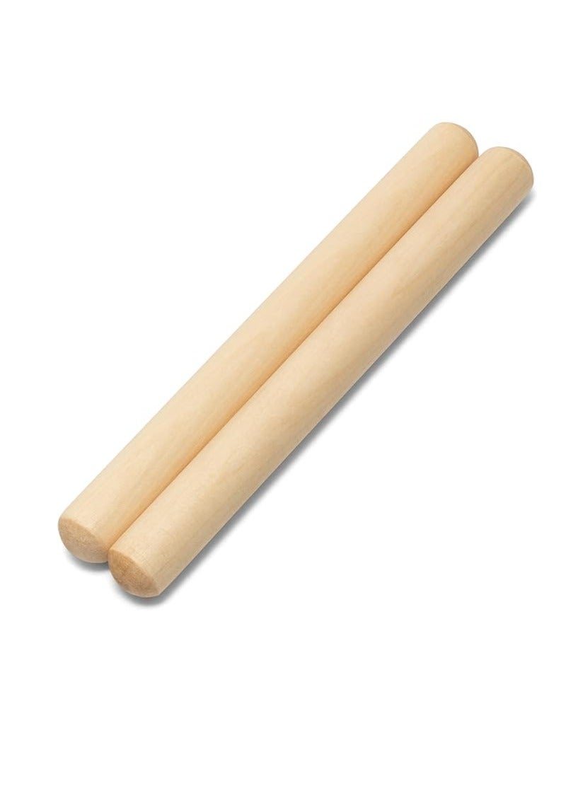 MUSIC CLA7-NT Natural Wooden Claves - 20cm Length Pair of Claves - Image 4