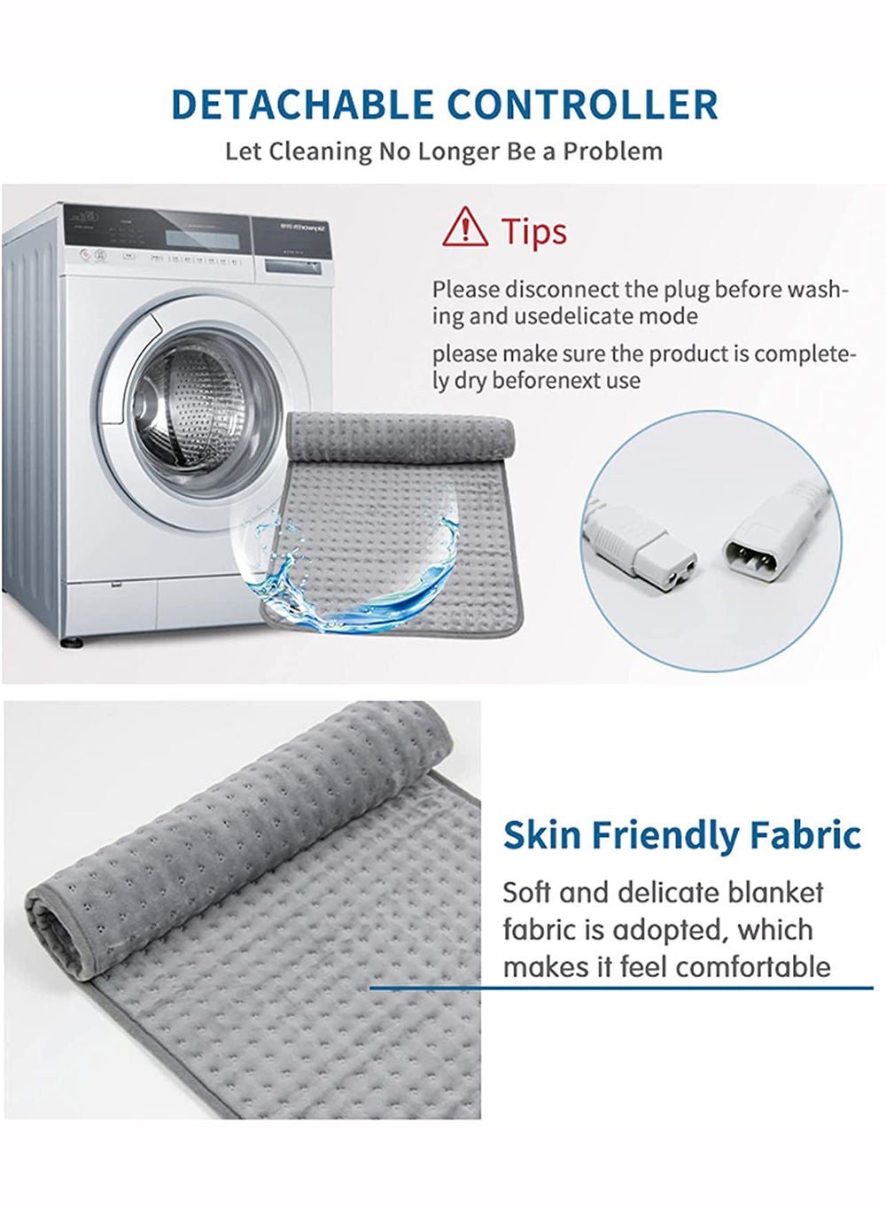 Heating Pad Electric Heat Pad For Back Pain And Cramps Relief Machine Washable - Image 3
