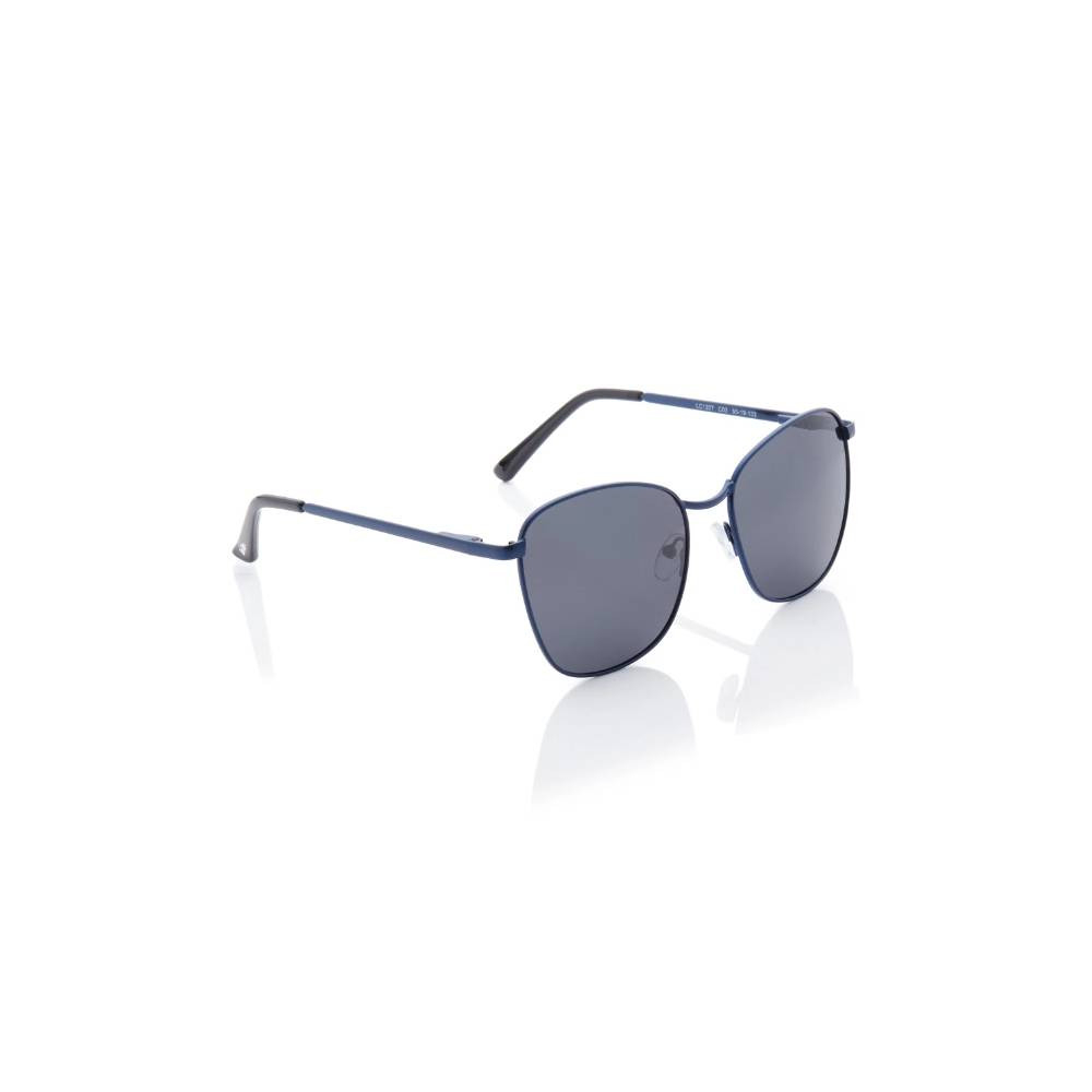 Lee Cooper Polarized Sunglasses Dark Blue Frame Grey Mirror Lens 55mm - LC1207C0