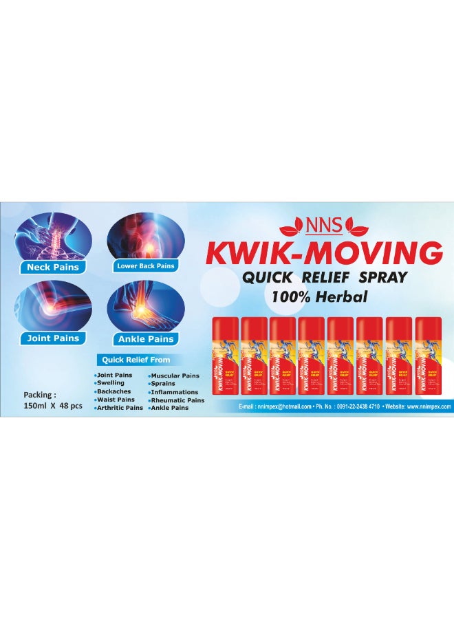 Kwik-Moving- Quick Relief Spray 150Ml - Image 2