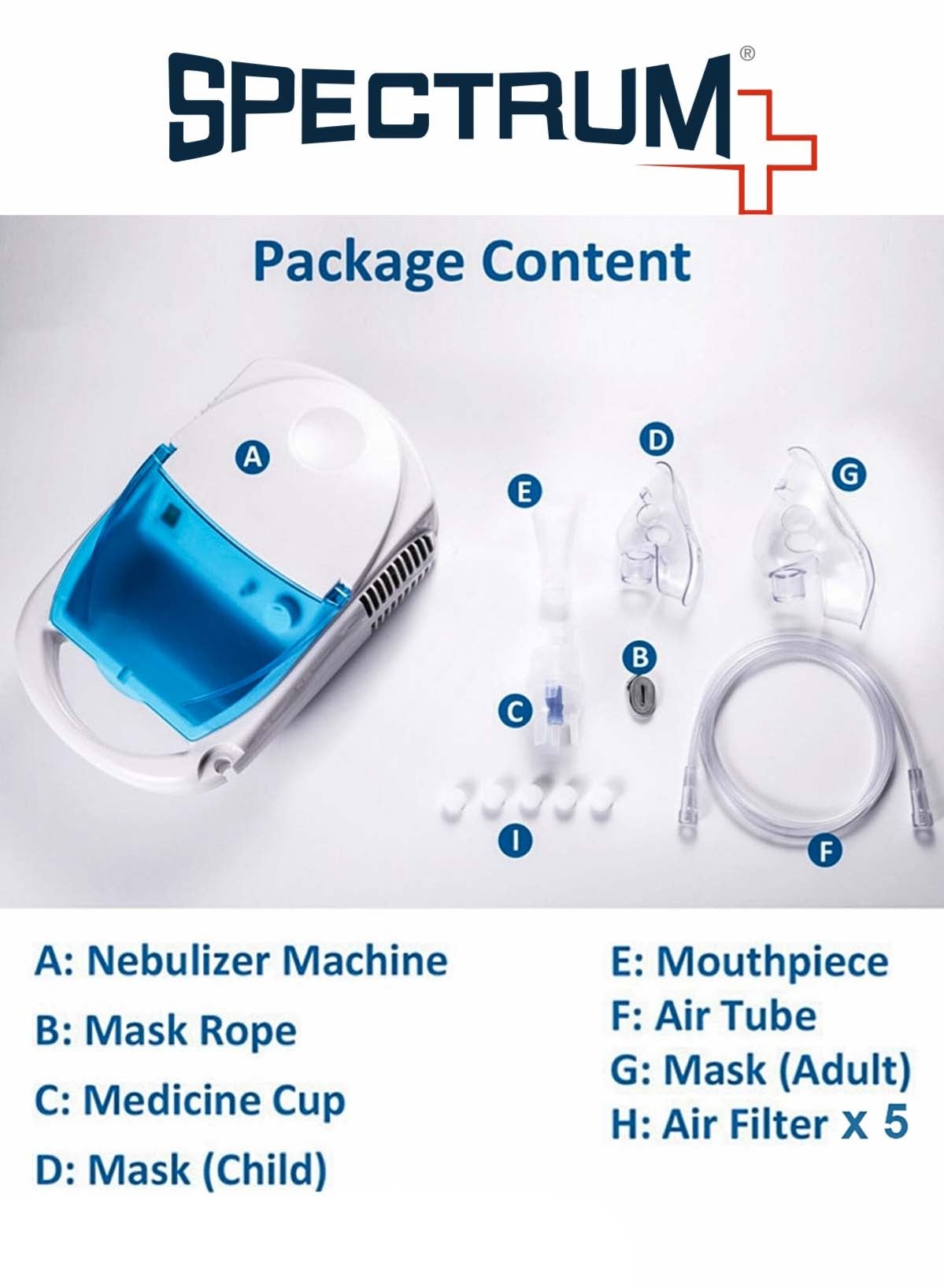 Heavy Duty Electric Piston Compressor Nebulizer Steam Inhaler & Atomizer Machine