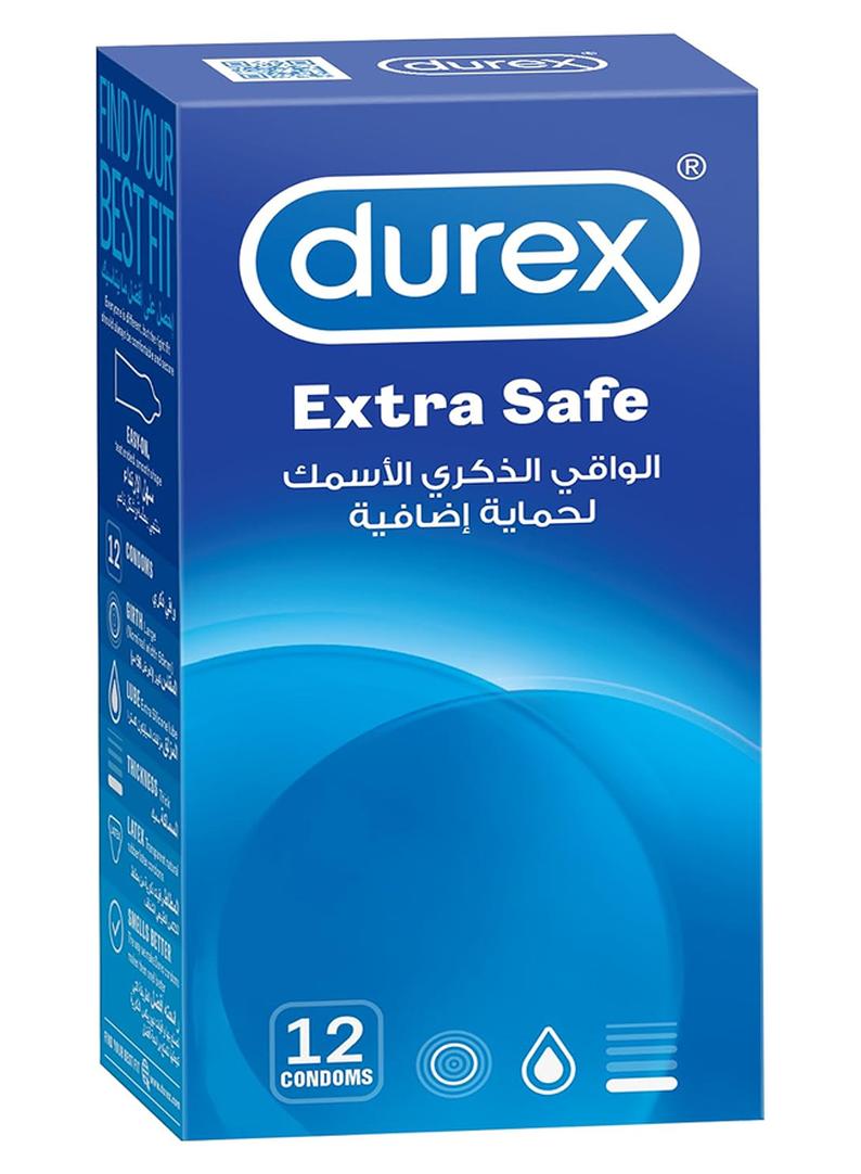 12-Piece Latex Extra Safe Condoms