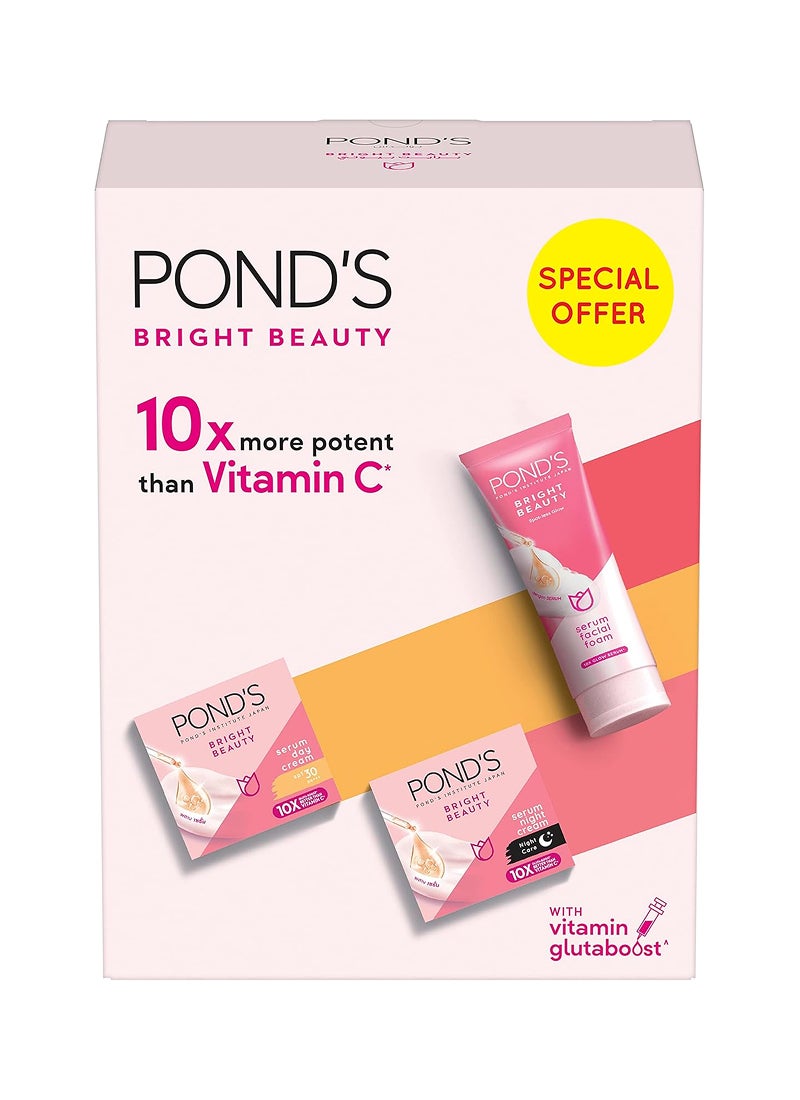 Bright Beauty Day And Night Cream With Facial Cleanser Regime