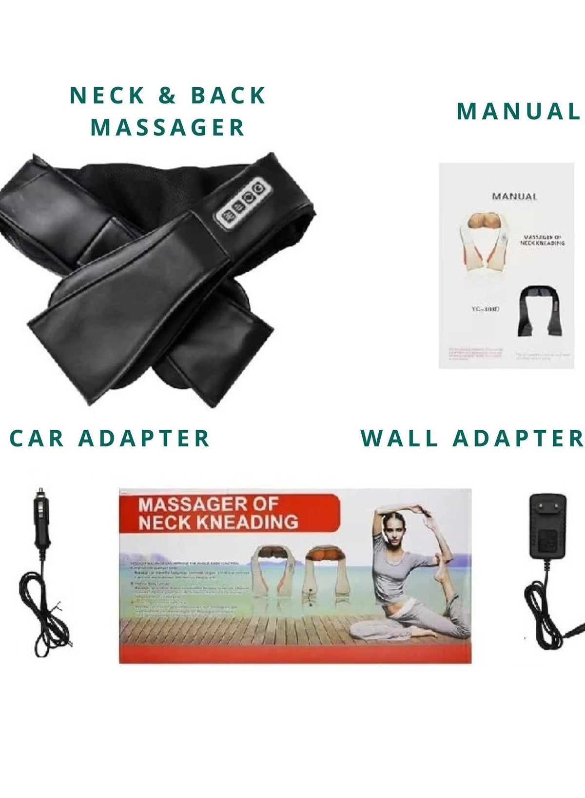 Neck Massager, Electric Neck and Back Massager with Heat, Portable Deep Tissue 3