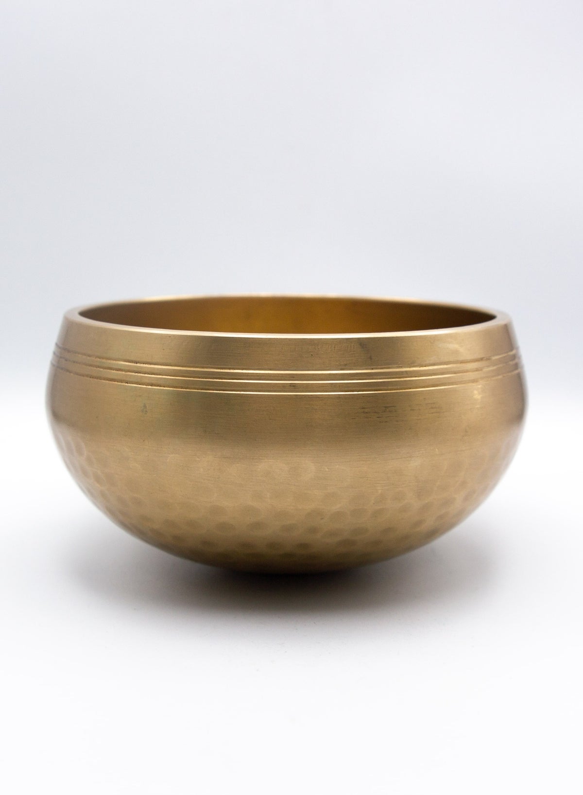 Authentic Himalayan Pure Golden Shinning Singing Bowl Single Set Handcrafted in Nepal Medium (455 grams) Includes Traditional Wooden Striker and Silk Cushion - Image 4