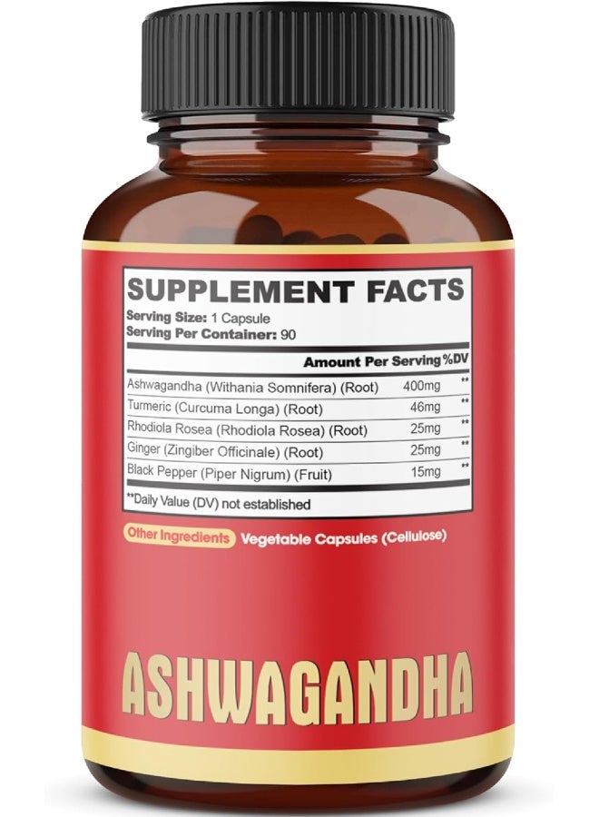 agobi Ashwagandha Capsules, 5in1 Equivalent to 5200mg Powder