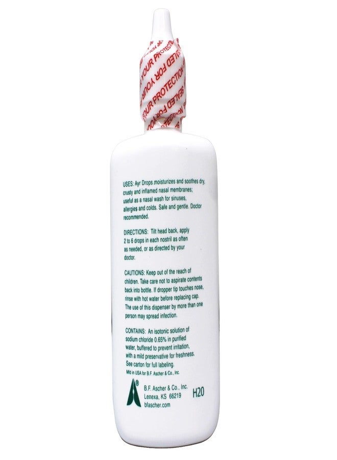 Ayr Saline Nasal Drops 50 mL – Gentle Nasal Moisturizer for Dry Nasal Passages Cold and Allergy Relief - Image 3