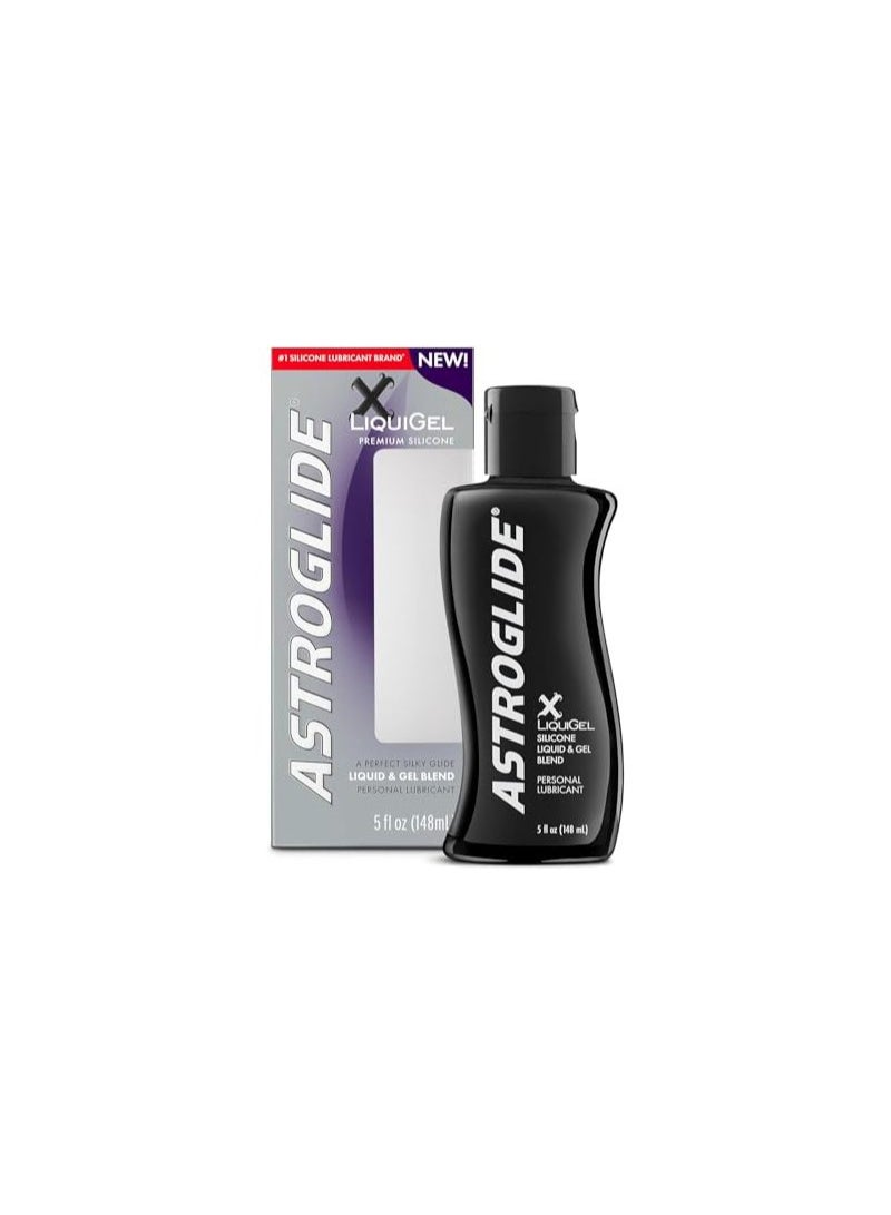 Astroglide X Premium Silicone Liquid & Gel Blend Lubricant, 5 fl oz/148 mL
