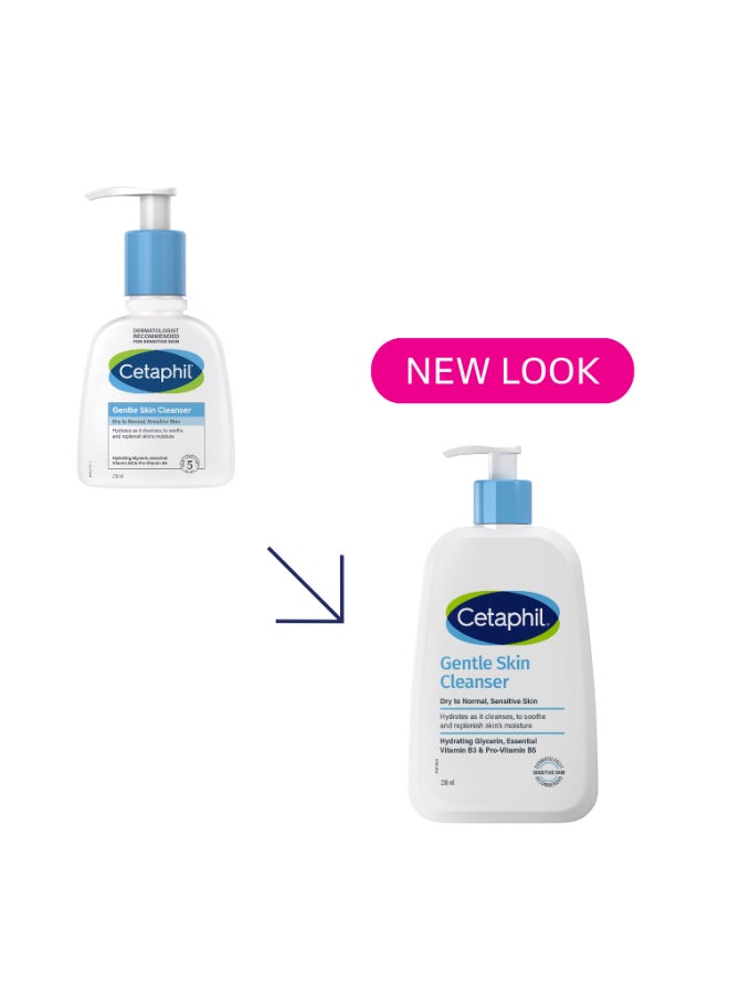 Gentle Skin Cleanser, Face And Body Wash For Dry To Normal, Sensitive Skin, Unscented clear 236ml - Image 2