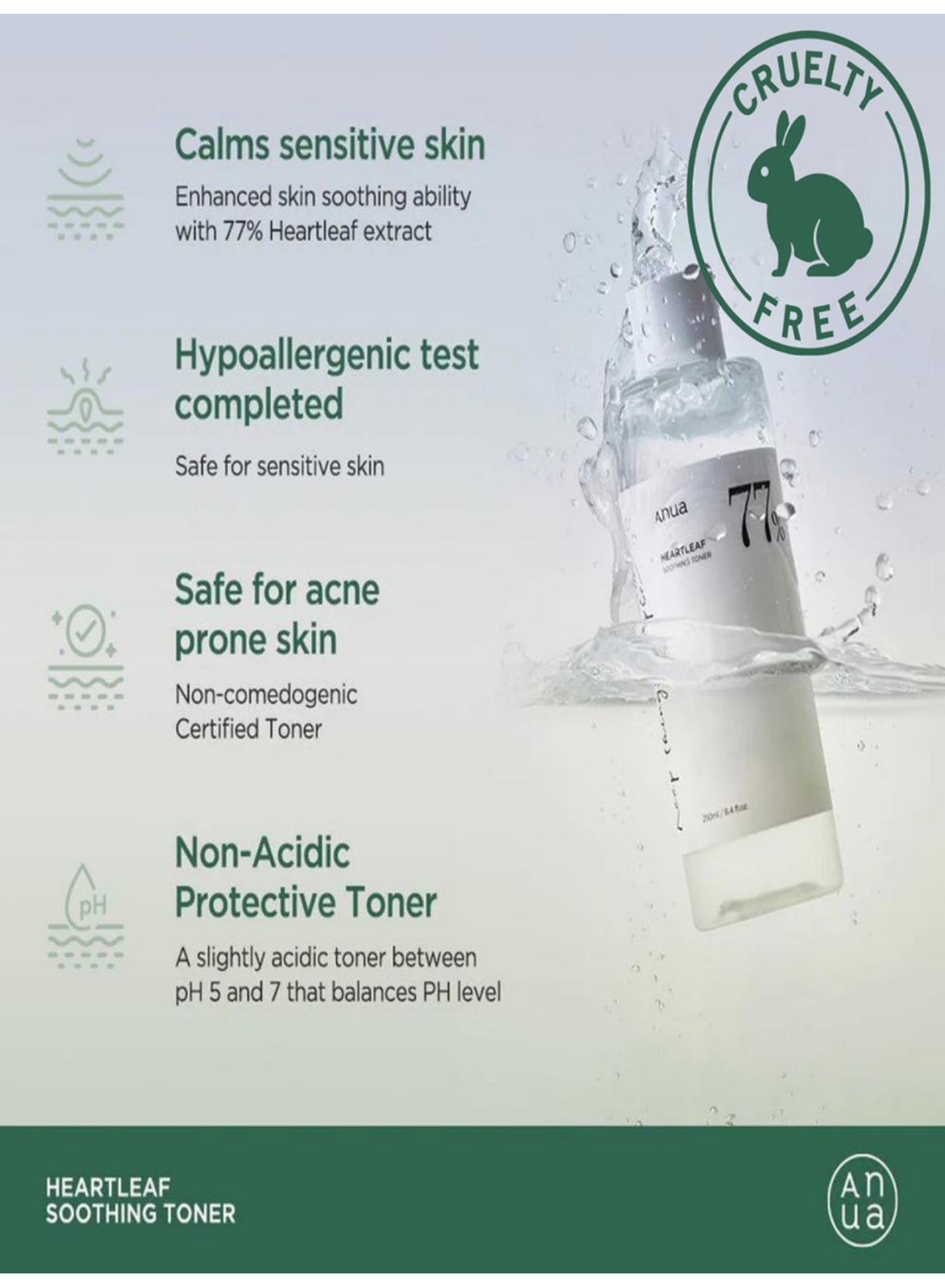 Heartleaf 77% Soothing Toner 250ml - Image 4