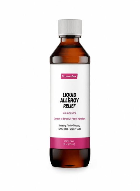 Liquid Allergy Relief for Adults and Kids by Llorens, Cherry, 16 oz