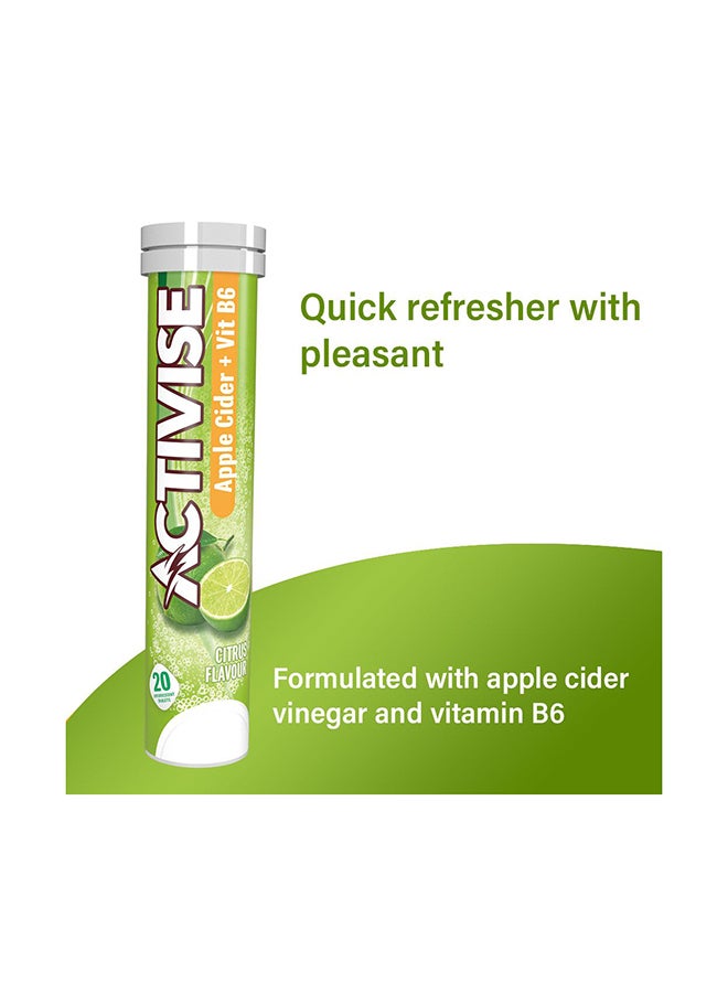Apple Cider With Vitamin B6 Effervescent Tab Citrus 20's - Image 3