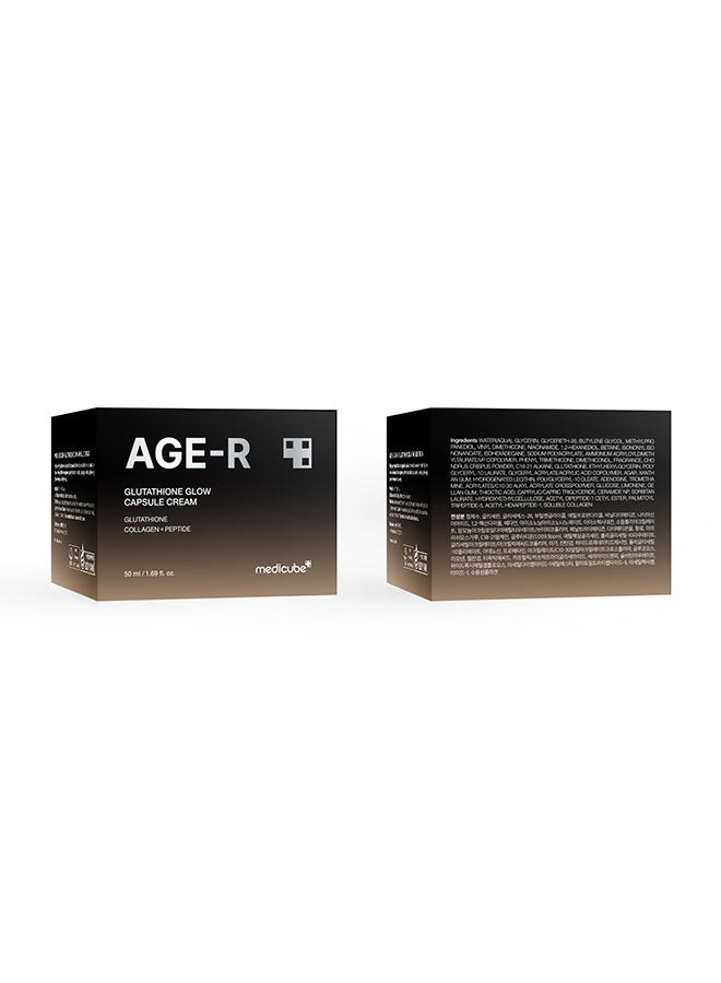 Age-R Glutathione Glow Capsule Facial Cream - Instant Lifting Moisturizer - Coll