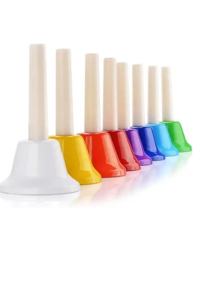 Percussions 8-Note Colorful Metal Hand Bell Handbells Set Musical Instrument Toy for Kids Children Festival Gifts - Image 5