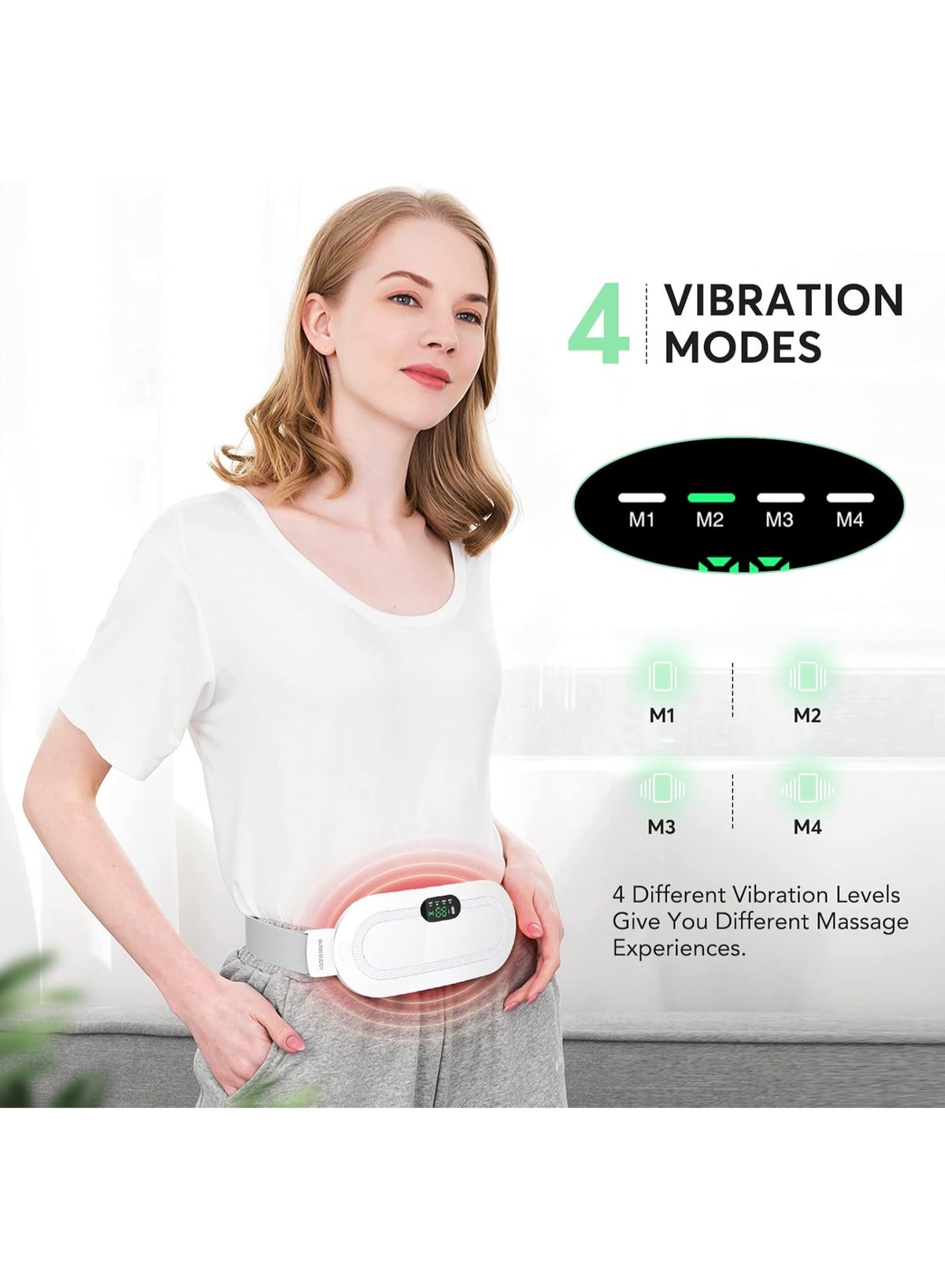 Portable Menstrual Heating Pad for Cramps Relief – Wearable USB Rechargeable Bel