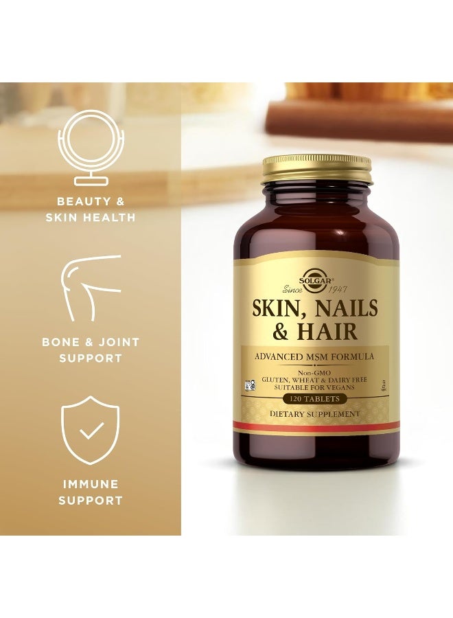 Skin, Nails and Hair Advanced MSM Formula 120 Tablets - Image 4