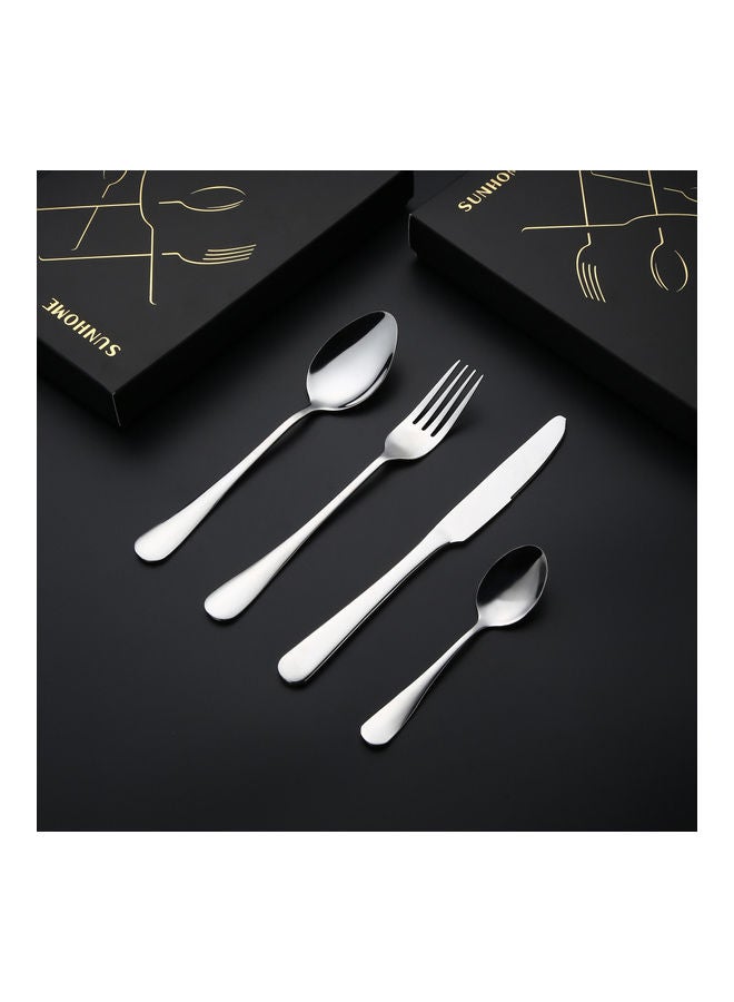 4-Piece Stainless Steel Cutlery Set Silver - Image 5