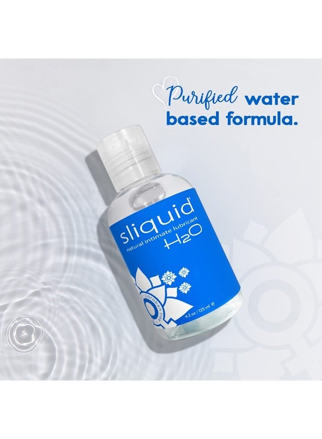 H2O Water Based Lube Lubricant Glycerin Free, 4.2 Oz - Clear, Unscented - Image 5