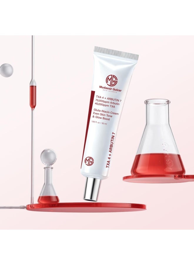 Arbutin 7% + Tranexamic Acid 4% Cream, 70,000ppm Arbutin Cream 50ml, 40,000ppm TXA, Niacinamide, Glutathione Cream to Supports Even Skin Tone, Enhances Skin Clarity, Korean Skin Care - Image 5