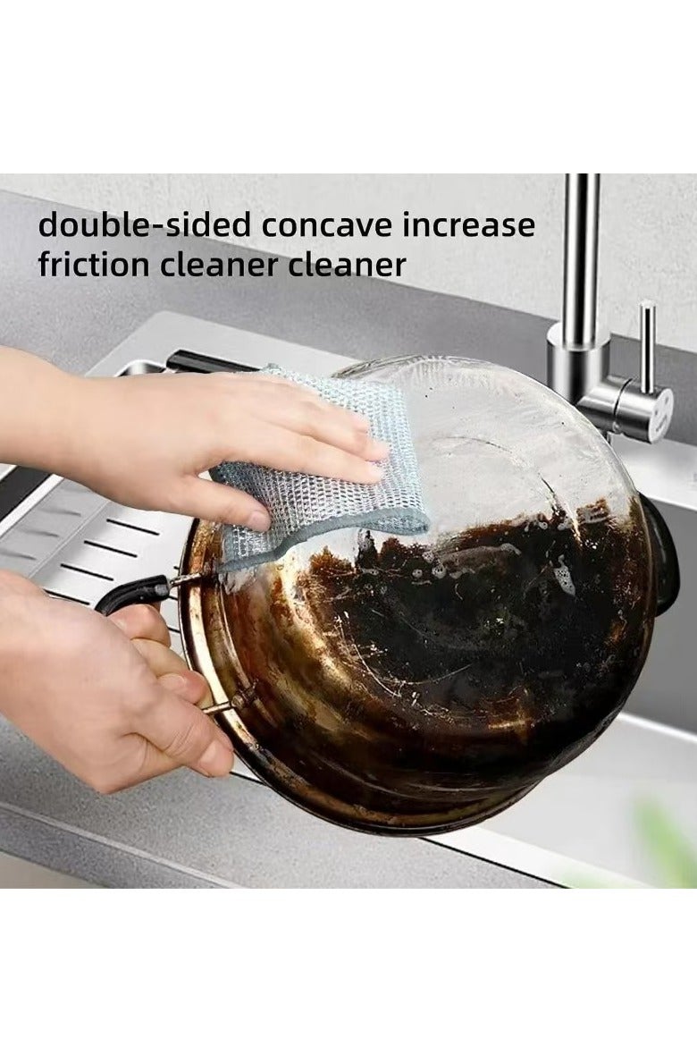 20PCS New Upgrade 3-Layer Non-Scratch Multipurpose Steel Wire Dishcloths - Reusa