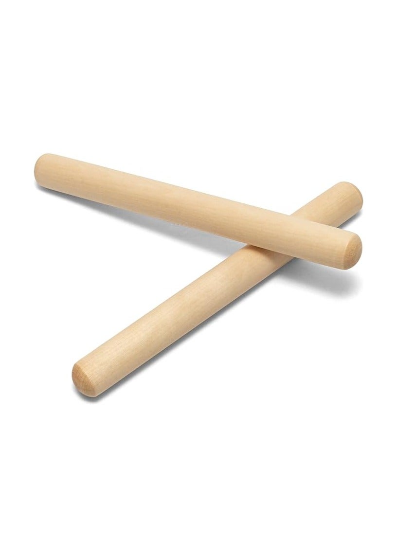 MUSIC CLA7-NT Natural Wooden Claves - 20cm Length Pair of Claves - Image 3