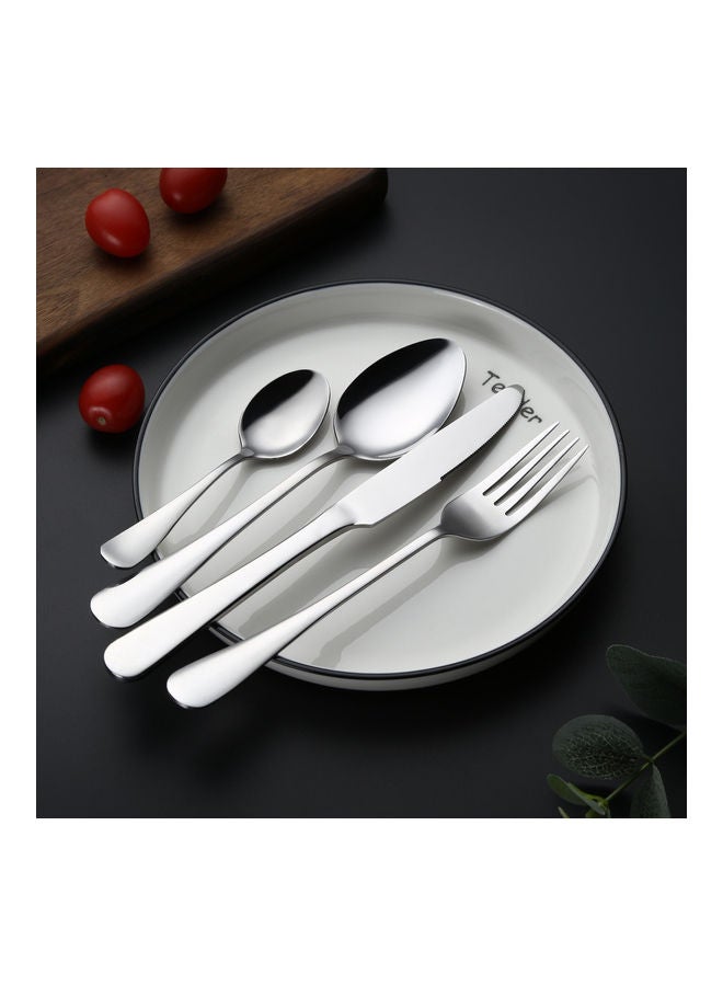 4-Piece Stainless Steel Cutlery Set Silver - Image 2
