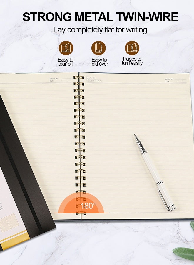 HOME-MART Notebook, A4 Large Navy Blue Notebooks for Women Men, 8.5” X 11” Spira