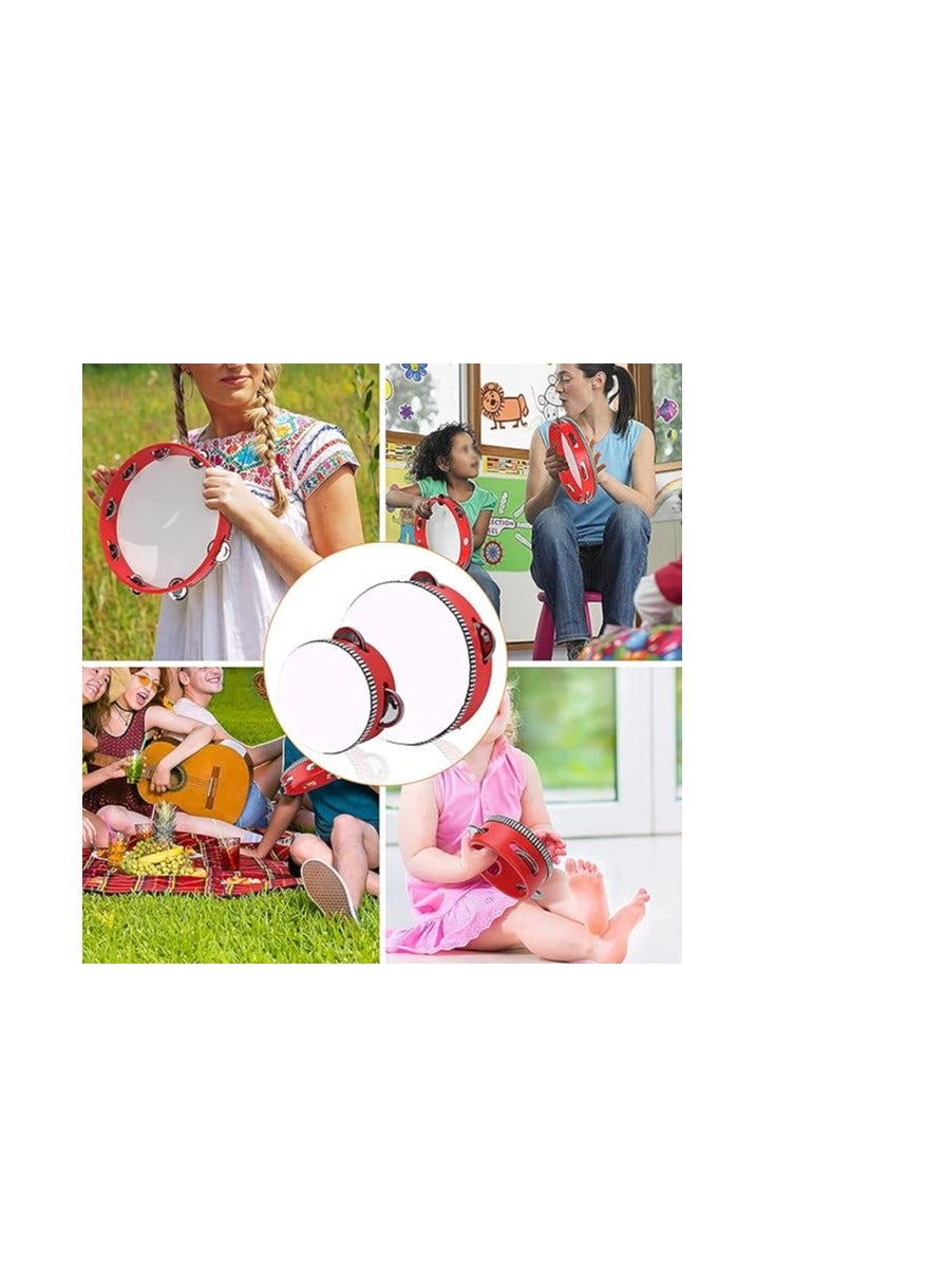 Sunshine smile 2-Piece Hand Drum for Children, Hand Drum Percussion, Tambourine