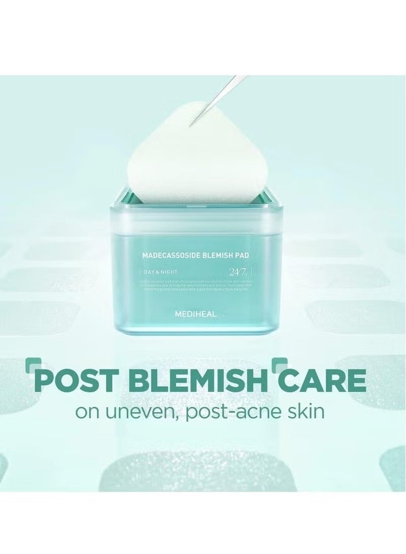 Mediheal Madecassoside Blemish Pad | Square Cotton Facial Toner Pads With Centella Asiatica & Madecassoside | Anti Blemish Face Pads To Improve Uneven Skin Tone | 100 Pads - Image 2