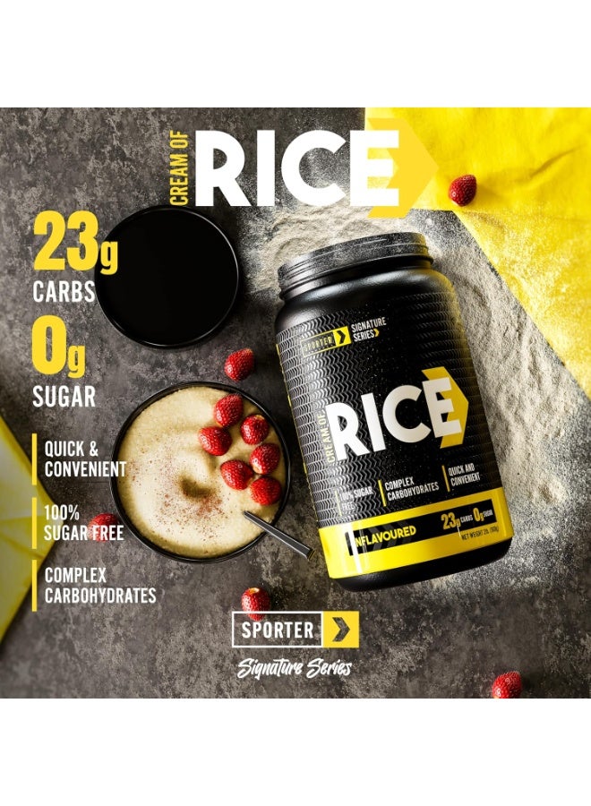 Sporter High Carbohydrate Cream of Rice Supplement - 900g, Source of Energy for Breakfast & Snacks, Easy to Digest, Low Sugar & Fat - Vegan - Unflavored - Image 4