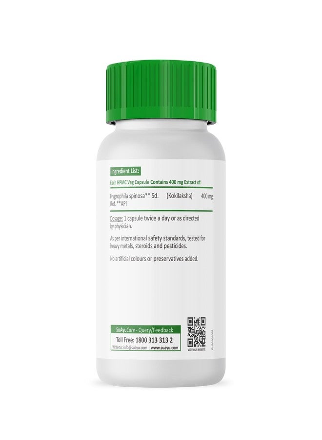 SuAyu Kokilaksha 60 Capsules (Pack Of 1) | Ayurvedic Men’s Wellness Supplement | Natural Support for Stamina, Energy, Reproductive Health & Vitality | 100% Herbal & Safe - Image 3