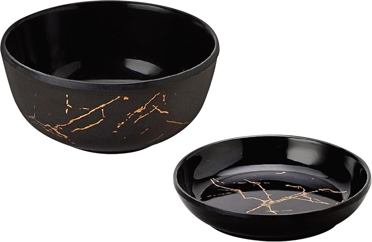 Dinewell Melamine Ultra Dinner Set Black 30Pcs Black/Brown 28cm