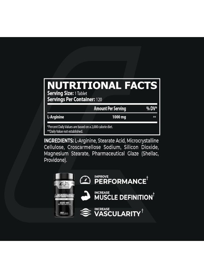 L-Arginine 1000 mg – 120 Tablets | Nitric Oxide Support, Endurance & Workout Performance - Image 2
