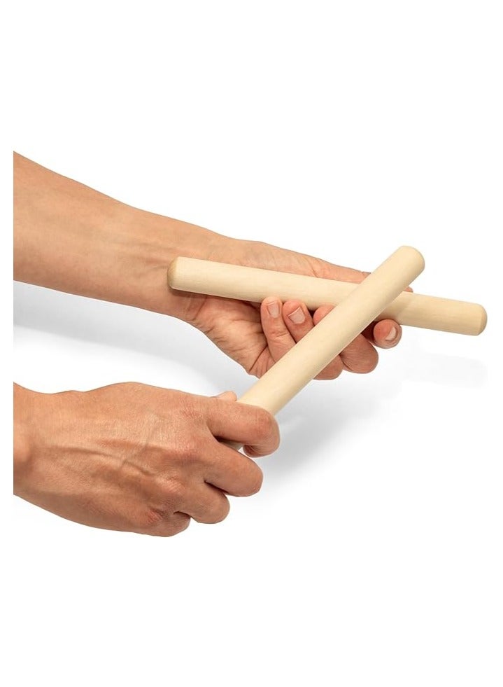 MUSIC CLA7-NT Natural Wooden Claves - 20cm Length Pair of Claves - Image 5