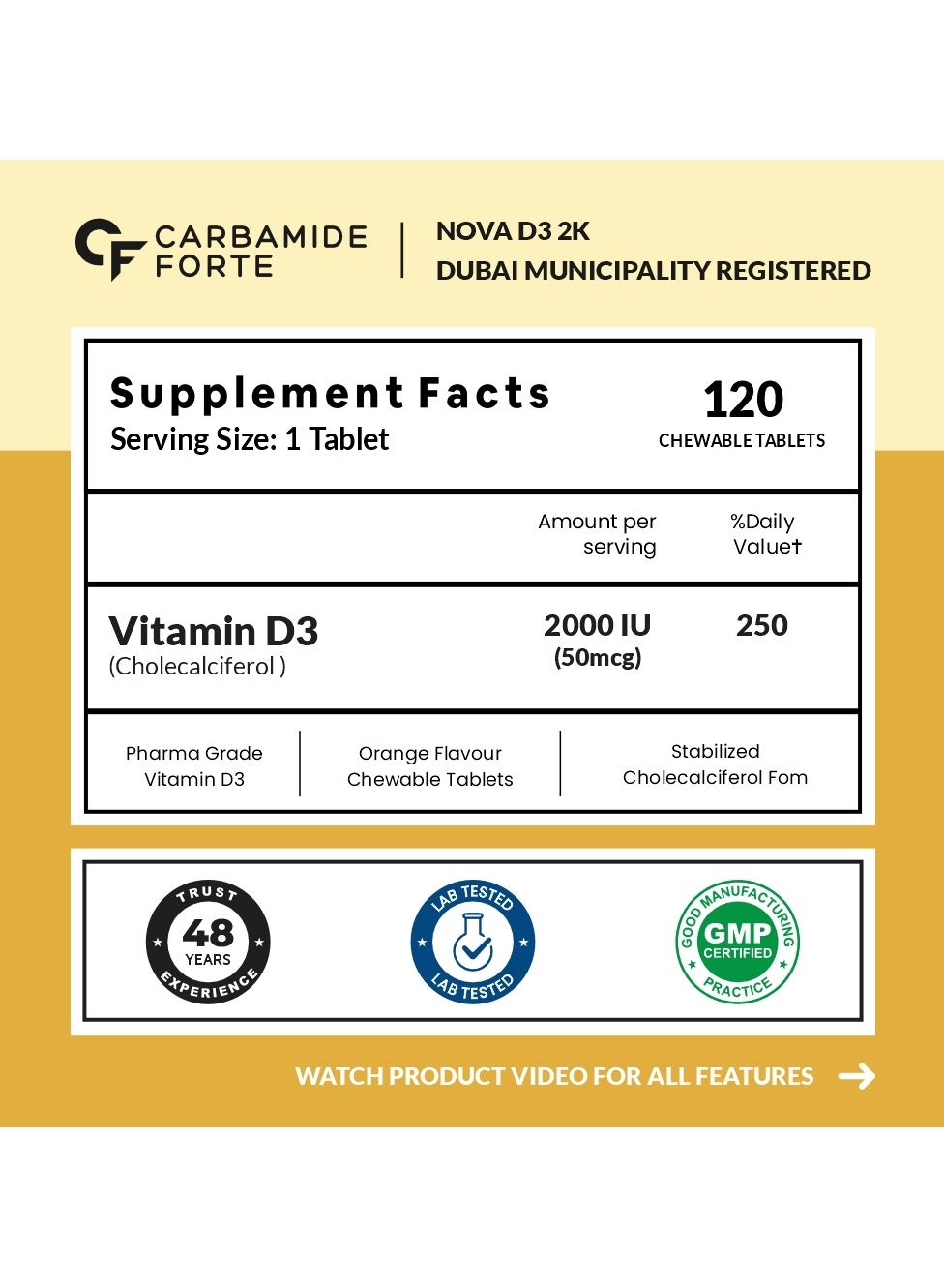 Chewable Vitamin D3 2000IU Cholecalciferol Tablets For Bone And Immune Health D3 Supplement Raspberry Flavour 120 Tablets - Image 2
