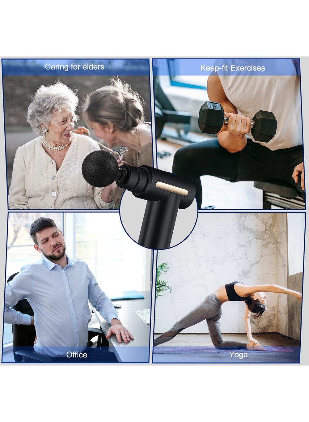 Mini Massage Gun Percussion Deep Tissues Muscle Massager Gun With 6 Speeds Massa