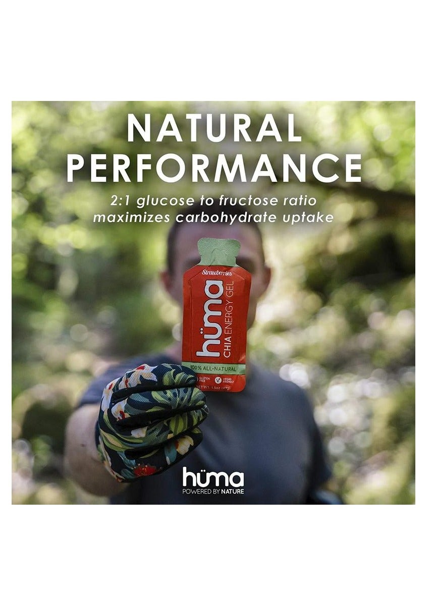 Huma Energy Gel Apple and Cinnamon 9 count X 42g 22gr Carbs 105mg Sodium 100% All Natural Vegan Gluten Free Caffeine Free No Stomach Problems Great Taste Easy Digestion - Pack of 9 - Image 5
