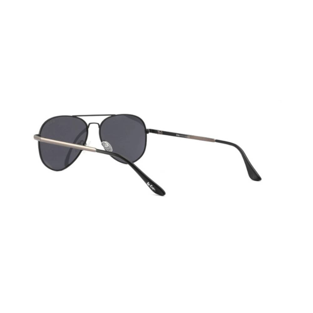 Lee Cooper Polarized Sunglasses Black Frame Smoke Mirror Lens 57mm - LC1015C02