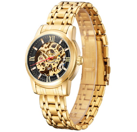 Kenneth Scott Mens Mechanical Black Dial Watch - K22311-GBGB - Image 2