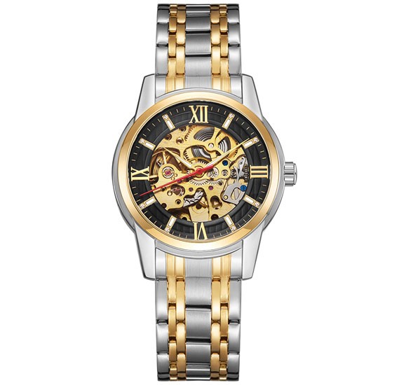 Kenneth Scott Mens Analog Watch with Black Dial and Brown Leather Strap - K24115