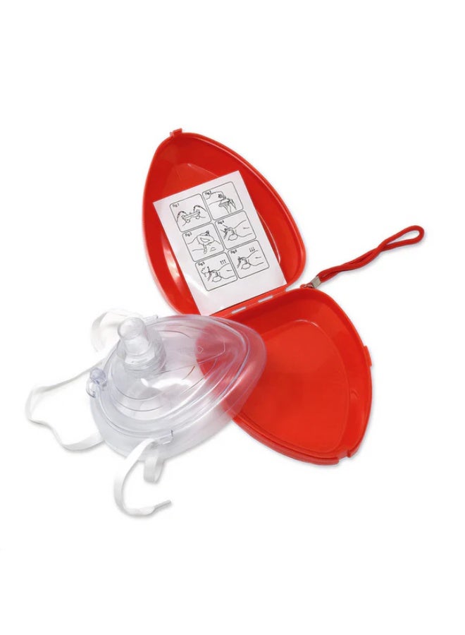 Adult CPR Rescue Mask with One-Way Valve, Pocket Resuscitator, First Aid Emergency Breathing Mask with Hard Case - Image 3