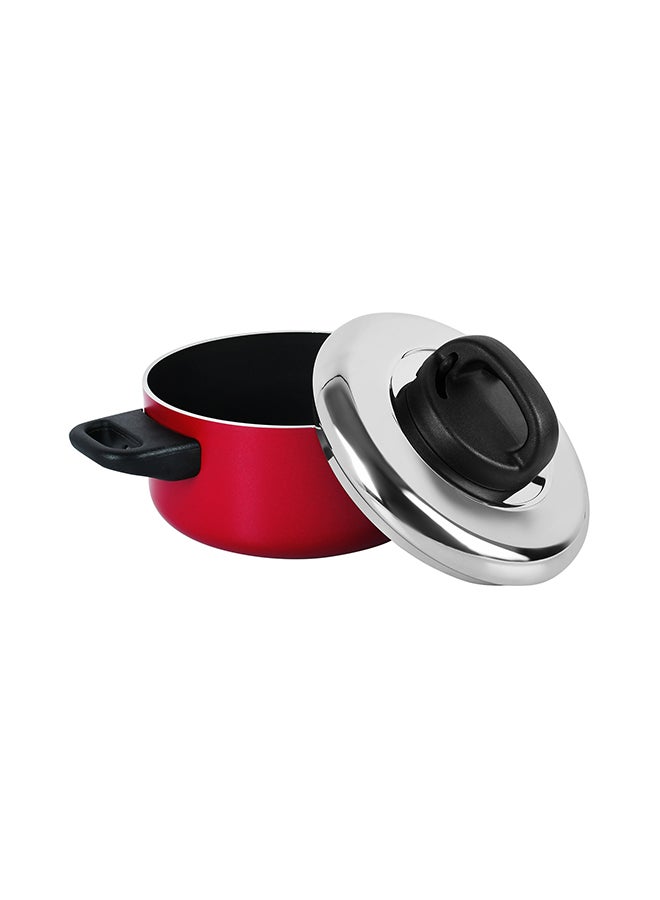 Classique Covered Saucepot With Steel Lid Red 18cm - Image 2