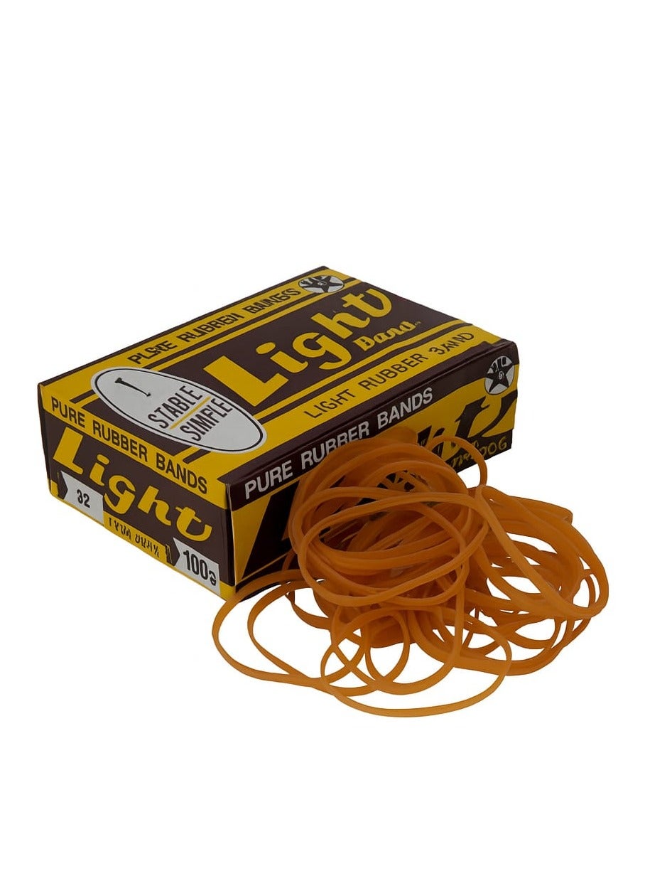 Light All-Purpose Rubber Bands, Size 32, 100g (Pack of 1) - Image 2