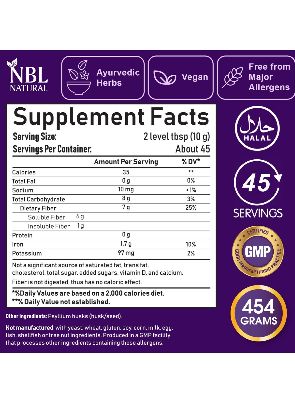 Whole Psyllium Husks – 454g | Soluble Fiber Supplement | 100% Pure & Natural | Supports Regularity & Digestive Wellness | 45 Servings - Image 3