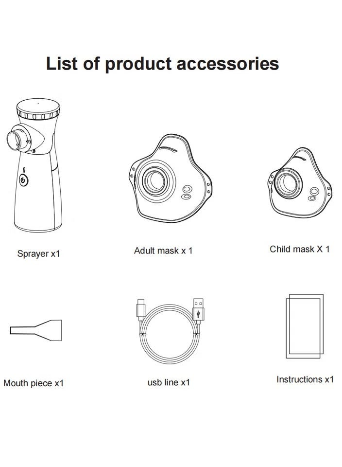 Portable Mesh Nebulizer Machine,Mini Vaporizers, USB & AA Battery Powered Handhe