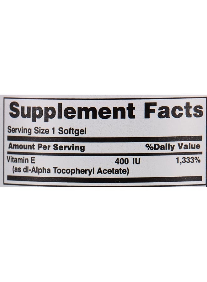 Vitamin E - 400 Iu - 100 Softgels - Image 3