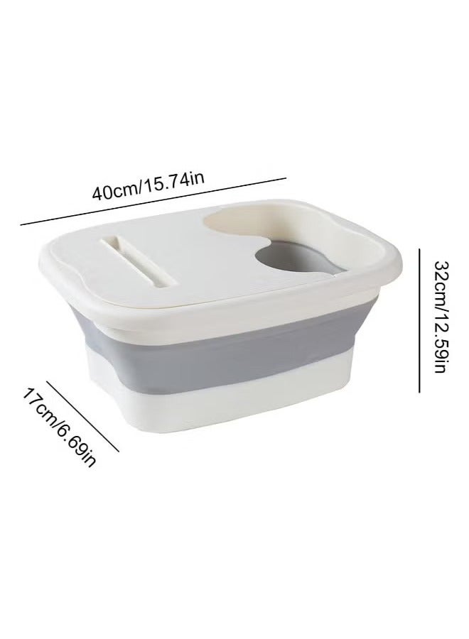 Foot Soaking Basin, Foldable Pedicure Feet Tub, Portable Leakproof Pedicure Soak