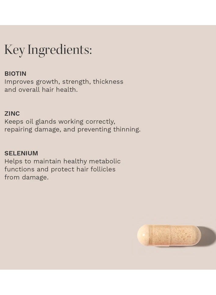 HairBurst - Healthy Hair Vitamins,Food Supplement Contaning,Vitamins Minerals Collagen MSM & Amino Acids : 60 Capsules - Image 3